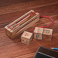 Wood puzzle, 'Domino Cubes'