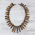 Tiger's eye beaded necklace, 'Tribal Style' - Tribal Tiger's Eye Beaded Necklace from Thailand (image 2b) thumbail