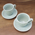 Keramiktassen- und Untertassen-Set, (Paar) - Handgefertigte Tassen und Untertassen aus seladongrüner Keramik (Paar)