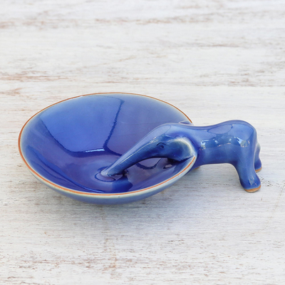 Ceramic incense holder, Sipping Elephant