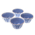 Cuencos de cerámica, (juego de 4) - Cuencos de cerámica azul de Tailandia (juego de 4)