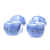 Hueveras de cerámica, (par) - Hueveras de elefante de cerámica azul de Tailandia (par)