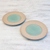 Celadon ceramic plates, 'Country Meal' (pair) - Celadon Ceramic Plates in Green from Thailand (Pair)