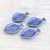 Ceramic appetizer bowls, 'Festive Fish' (set of 4) - Fish-Shaped Blue Ceramic Appetizer Bowls (Set of 4)