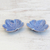 Cuencos de cerámica, (par) - Cuencos para aperitivos de cerámica azul frondoso de Tailandia (par)