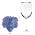 Ceramic bowls, 'Ivy Gourd' (pair) - Leafy Blue Ceramic Appetizer Bowls from Thailand (Pair)