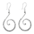Pendientes colgantes de plata - Pendientes colgantes en espiral de plata Karen de Tailandia