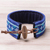 Cotton wristband bracelet, 'Hmong Path' - Cross Pattern Hmong Cotton Wristband Bracelet from Thailand