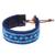 Cotton wristband bracelet, 'Hmong Path' - Cross Pattern Hmong Cotton Wristband Bracelet from Thailand