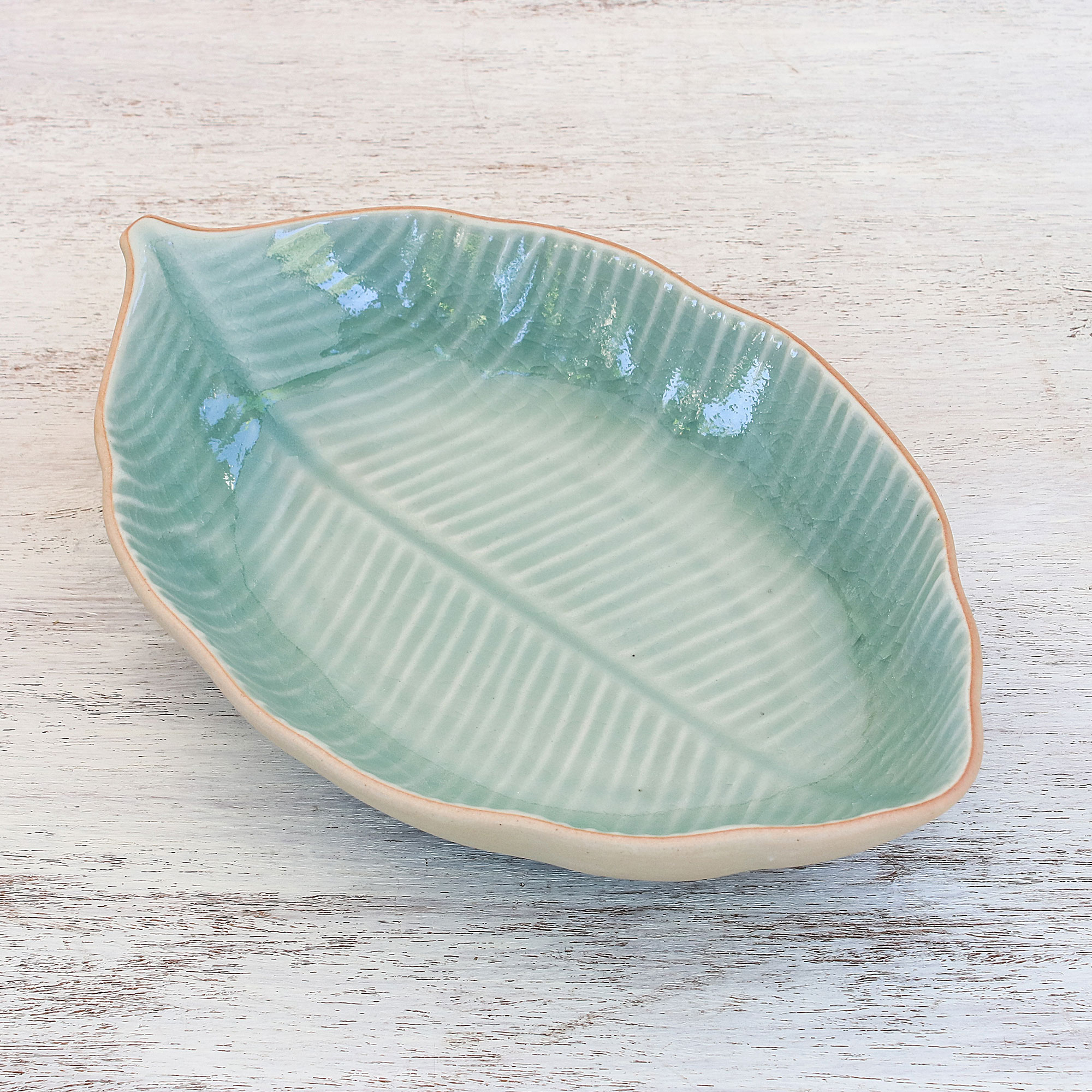 Thai ceramic blue duck shaped serving platter