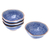 Vorspeisenschalen aus Celadon-Keramik, (4er-Set) - Blaue Vorspeisenschalen aus Keramik aus Thailand (4er-Set)