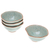 Celadon ceramic appetizer bowls, 'Sunflower Dream' (set of 4) - Celadon Ceramic Appetizer Bowls from Thailand (Set of 4)