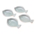 Platos de aperitivo de cerámica, (juego de 4) - Platos de aperitivo de pescado de cerámica Celadon hechos a mano (juego de 4)