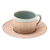 Ceramic cup and saucer, 'Wicker in Green' - Handcrafted Wicker Motif Celadon Ceramic Cup and Saucer (image 2a) thumbail