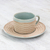 Ceramic cup and saucer, 'Wicker in Green' - Handcrafted Wicker Motif Celadon Ceramic Cup and Saucer (image 2b) thumbail