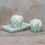 Seladon-Keramik-Salz- und Pfefferstreuer-Set, (3-teilig) - Salz- und Pfefferstreuer-Set aus Celadon-Keramik mit floralem Elefantenmotiv