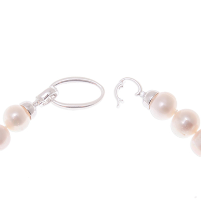 Cultured pearl beaded necklace, 'Fantastic Glow' - Cultured Pearl Beaded Necklace from Thailand