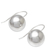 Sterling silver drop earrings, 'Shining Orb' - Round Sterling Silver Drop Earrings from Thailand (image 2a) thumbail