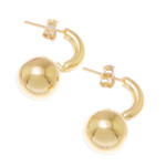 Gold plated sterling silver dangle earrings, 'Shining Ball' - Gold Plated Sterling Silver Dangle Earrings from Thailand