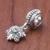 Sterling silver bracelet charm, 'Glamorous Flower' - Floral Sterling Silver Bracelet Charm from Thailand (image 2) thumbail