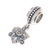 Sterling silver bracelet charm, 'Glamorous Flower' - Floral Sterling Silver Bracelet Charm from Thailand