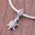 Sterling silver bracelet charm, 'Glamorous Turtle' - Sterling Silver Turtle Bracelet Charm from Thailand (image 2b) thumbail