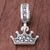 Sterling silver bracelet charm, 'The Princess' - Sterling Silver Crown Bracelet Charm from Thailand