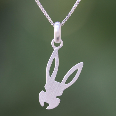 Collar colgante de plata esterlina - Collar colgante de plata esterlina de conejo de Tailandia