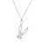 Sterling silver pendant necklace, 'Mysterious Rabbit' - Rabbit Sterling Silver Pendant Necklace from Thailand (image 2e) thumbail