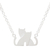 Sterling silver pendant necklace, 'Loving Cats' - Loving Cat Sterling Silver Pendant Necklace from Thailand (image 2e) thumbail