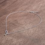 Peridot pendant necklace, 'Rectangle Dazzle' - Rectangular Peridot Pendant Necklace from Thailand