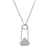 Sterling silver pendant necklace, 'Safety Heart' - Sterling Silver Heart Pin Pendant Necklace from Thailand thumbail