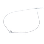 Sterling silver pendant necklace, 'Still Beating' - Sterling Silver Heartbeat Pendant Necklace from Thailand