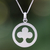 Sterling silver pendant necklace, 'Tree Circle' - Circular Sterling Silver Pendant Necklace from Thailand