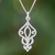 Sterling silver pendant necklace, 'Petal Magic' - Openwork Sterling Silver Pendant Necklace from Thailand (image 2) thumbail