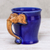 Celadon ceramic mug, 'Elephant Handle in Blue' (10 oz.) - Celadon Ceramic Elephant Mug in Blue from Thailand (10 oz.) thumbail