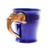 Celadon ceramic mug, 'Elephant Handle in Blue' (10 oz.) - Celadon Ceramic Elephant Mug in Blue from Thailand (10 oz.) (image 2a) thumbail