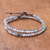 Quartz beaded wrap bracelet, 'Hill Tribe Dew in Brown' - Natural Quartz Beaded Wrap Bracelet in Brown from Thailand (image 2c) thumbail