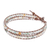 Quartz beaded wrap bracelet, 'Hill Tribe Dew in Brown' - Natural Quartz Beaded Wrap Bracelet in Brown from Thailand (image 2d) thumbail