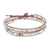 Quartz beaded wrap bracelet, 'Hill Tribe Dew in Brown' - Natural Quartz Beaded Wrap Bracelet in Brown from Thailand (image 2e) thumbail