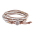 Quartz beaded wrap bracelet, 'Calm Touch' - Om-Themed Quartz Beaded Wrap Bracelet from Thailand (image 2e) thumbail