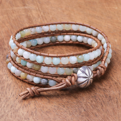 Quartz beaded wrap bracelet, 'Colorful Delight' - Colorful Quartz Beaded Wrap Bracelet from Thailand