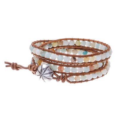 Quartz beaded wrap bracelet, 'Colorful Delight' - Colorful Quartz Beaded Wrap Bracelet from Thailand