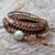 Multi-gemstone beaded wrap bracelet, 'Karen Variety' - Multi-Gemstone Beaded Wrap Bracelet from Thailand (image 2) thumbail