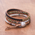 Multi-gemstone beaded wrap bracelet, 'Karen Variety' - Multi-Gemstone Beaded Wrap Bracelet from Thailand (image 2c) thumbail