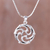 Sterling silver pendant necklace, 'Spiral Wheel' - Intricate Sterling Silver Pendant Necklace from Thailand