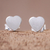Sterling silver stud earrings, 'Simple Hearts' - Heart-Shaped Sterling Silver Stud Earrings from Thailand thumbail