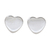 Sterling silver stud earrings, 'Simple Hearts' - Heart-Shaped Sterling Silver Stud Earrings from Thailand (image 2a) thumbail