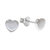 Sterling silver stud earrings, 'Simple Hearts' - Heart-Shaped Sterling Silver Stud Earrings from Thailand (image 2d) thumbail