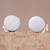 Sterling silver stud earrings, 'Round Simplicity' - Round Sterling Silver Stud Earrings from Thailand thumbail